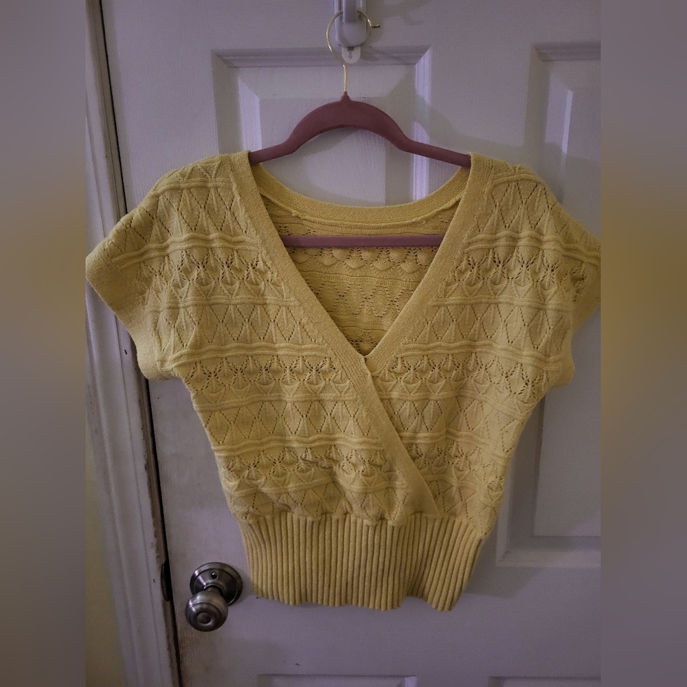 Yellow V-Neck Sweater